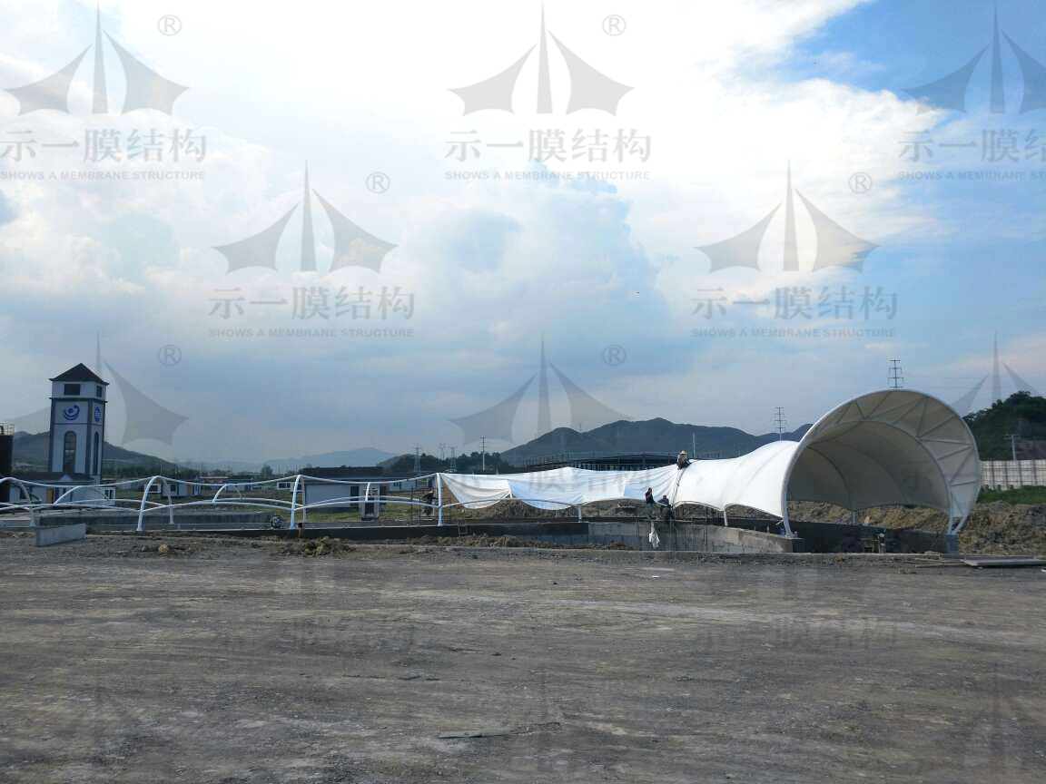 上海示一膜结构诸暨碧水源再生水资源1号通道工程第二波