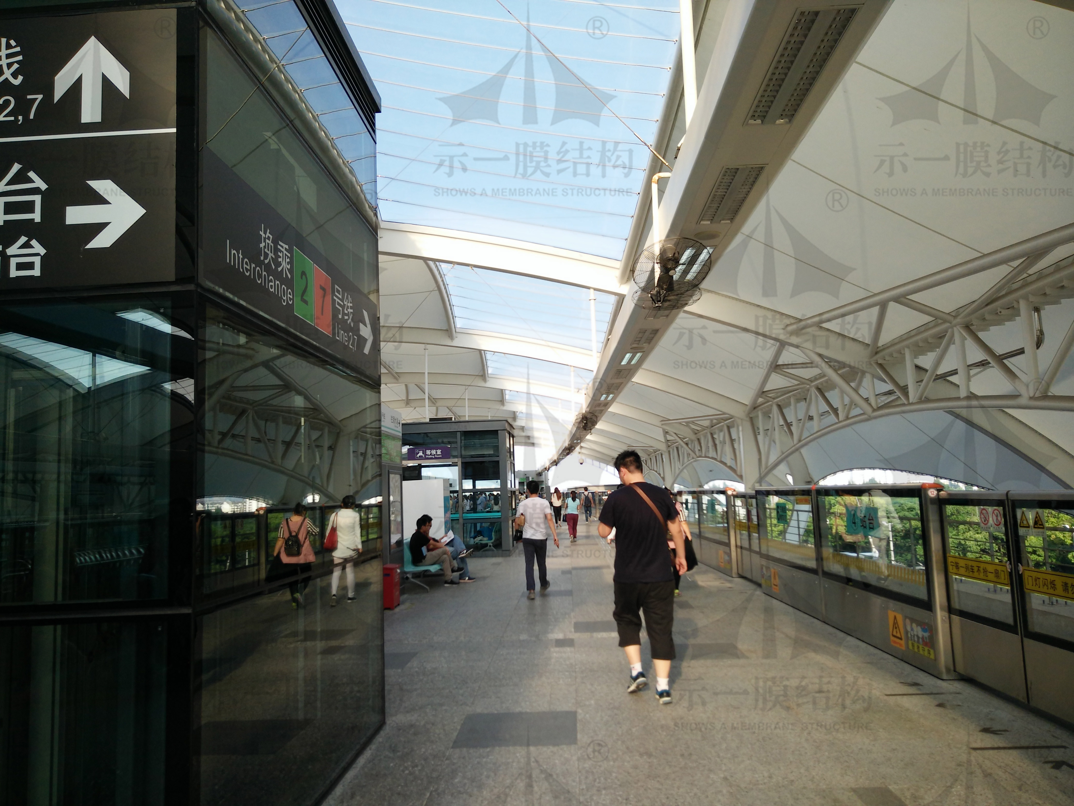 上海示一膜结构上海龙阳路地铁站膜结构