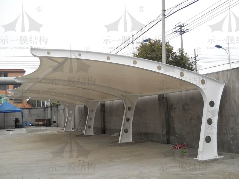上海示一膜结构七字型膜结构车棚