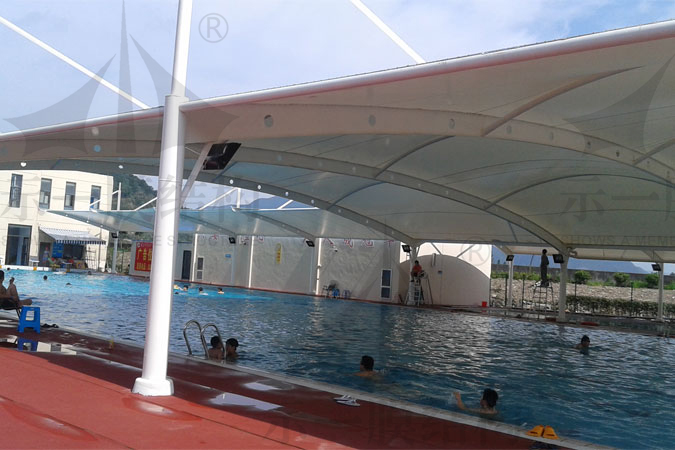 上海示一膜结构游泳池膜结构遮阳棚