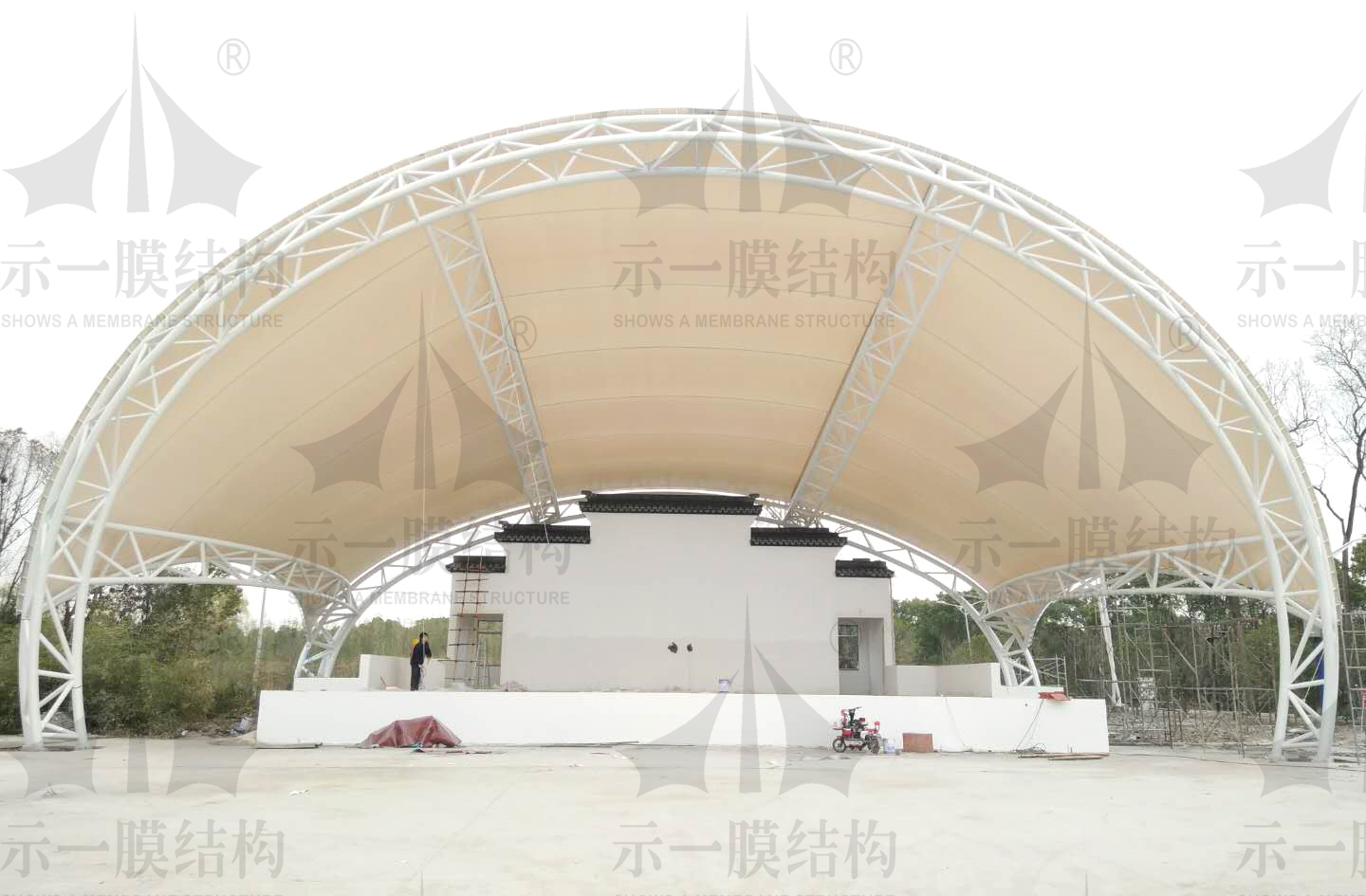 示一工程之上海松江广富林遗址公园膜结构舞台