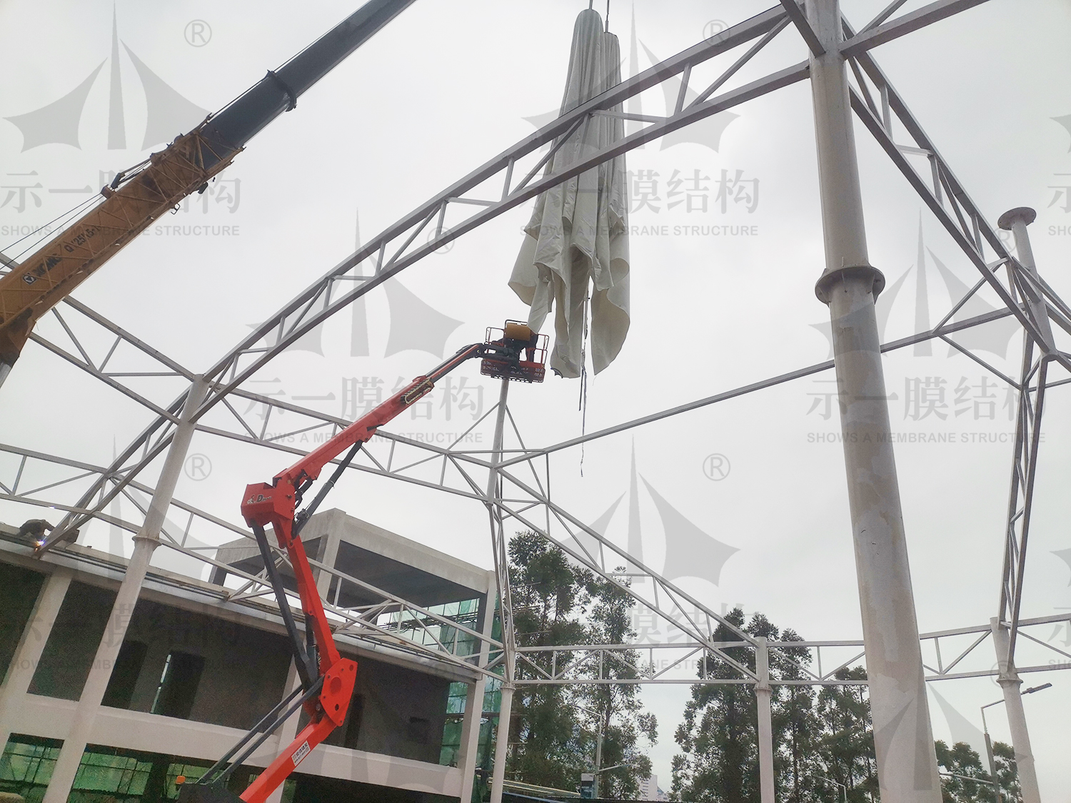 福建三明膜结构遮阳雨棚 (5)