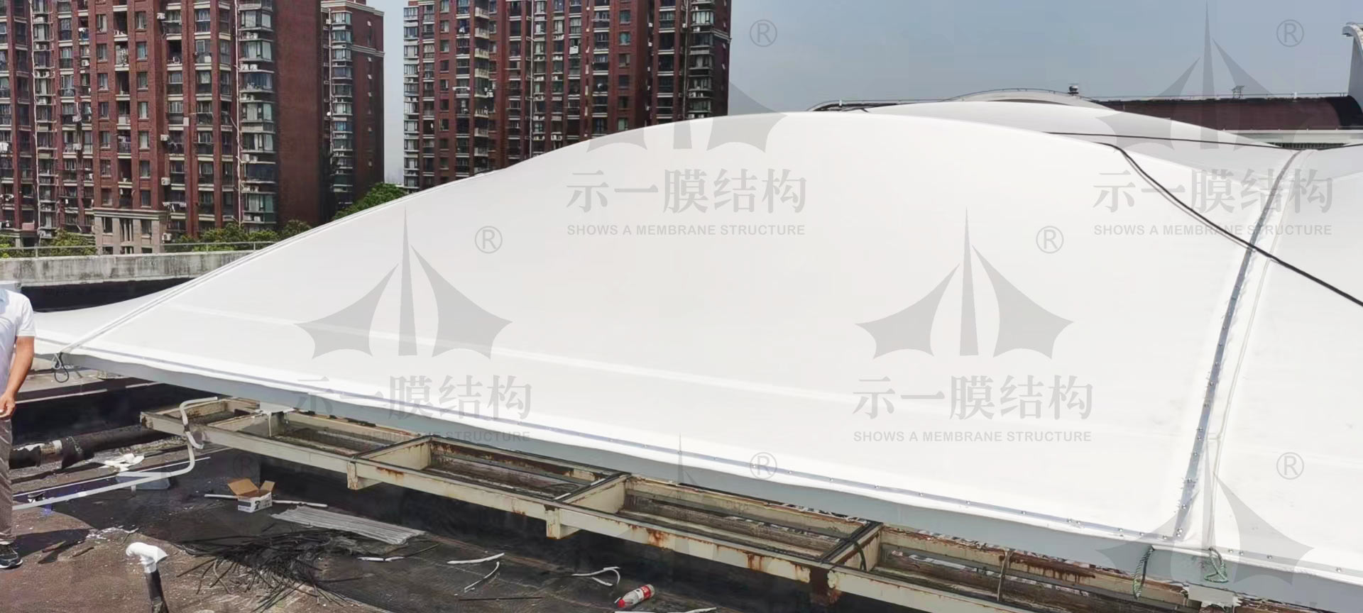 上海示一膜结构幼儿园膜结构遮阳顶棚